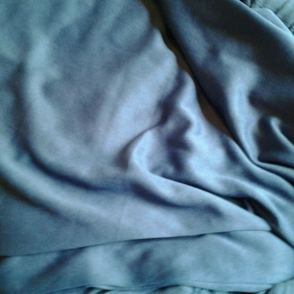 Boho Gauze Dress Blue Tiered Lined - Picture 4 of 4